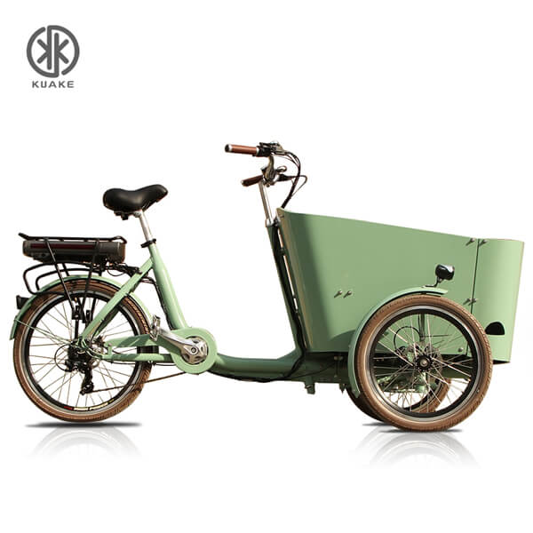 Triciclo eléctrico de carga frontal verde KK6006