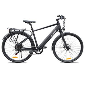 Bicicleta de ciudad eléctrica negra KK9058