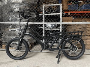 Vélo cargo électrique KK2015 noir à queue moyenne