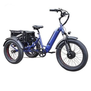Triciclo eléctrico plegable azul KK8031